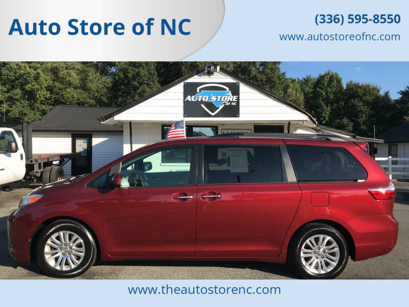 2016 Toyota Sienna for sale at Auto Store of NC in Walkertown NC
