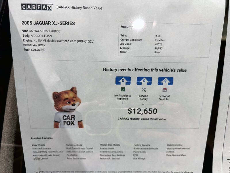 2005 Jaguar XJ-Series XJ8 L