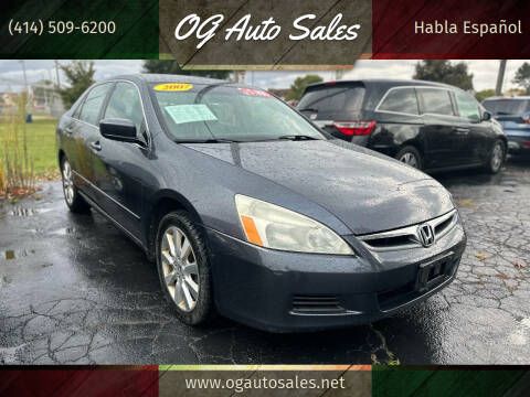 2007 Honda Accord for sale at OG Auto Sales in Milwaukee WI