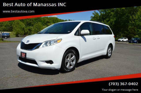 2013 Toyota Sienna for sale at Best Auto of Manassas INC in Manassas VA