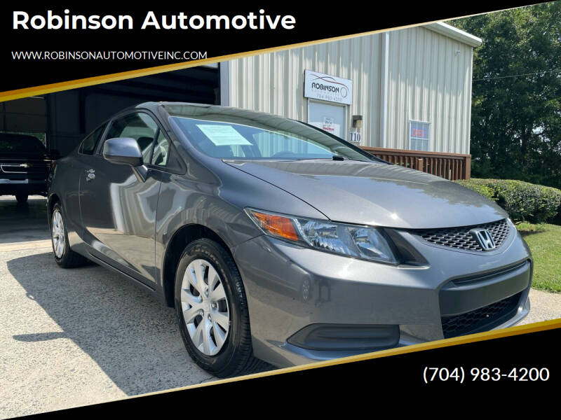 2012 Honda Civic for sale at Robinson Automotive in Albemarle NC