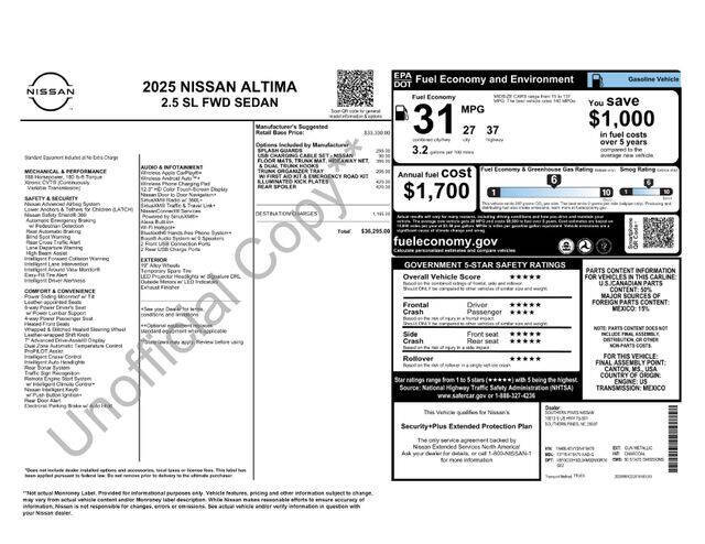 2025 Nissan Altima 2.5 SL