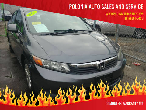 2012 Honda Civic for sale at Polonia Auto Sales and Service in Boston MA