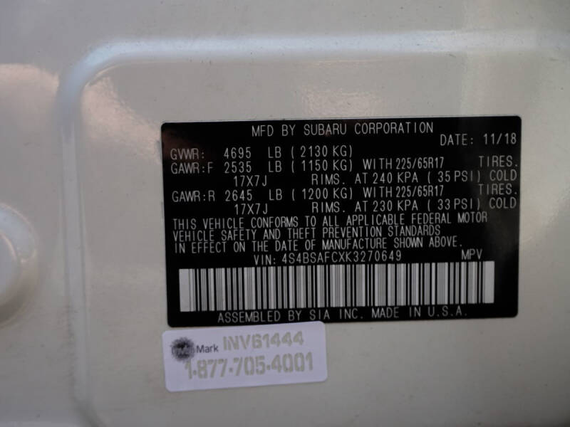 2019 Subaru Outback 2.5i Premium