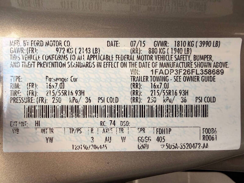 2015 Ford Focus SE