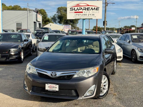 2012 Toyota Camry for sale at Supreme Auto Sales in Chesapeake VA