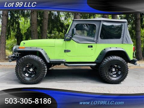 1992 Jeep Wrangler for sale at LOT 99 LLC in Milwaukie OR