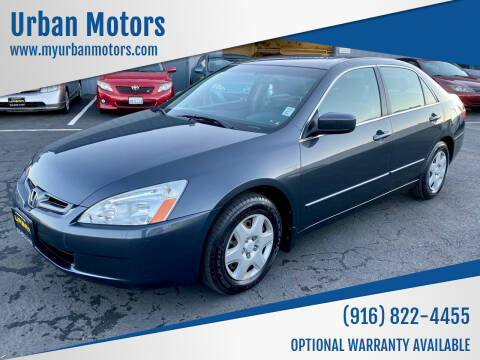 2005 Honda Accord for sale at Urban Motors in Sacramento CA