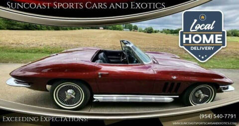 1965 Chevrolet Corvette for sale at Suncoast Sports Cars and Exotics in West Palm Beach FL