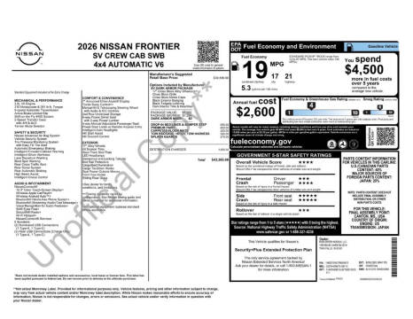 2026 Nissan Frontier