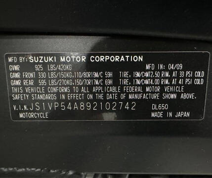 2009 Suzuki V-Storm 650