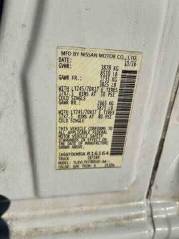 2016 Nissan NV 1500 SV