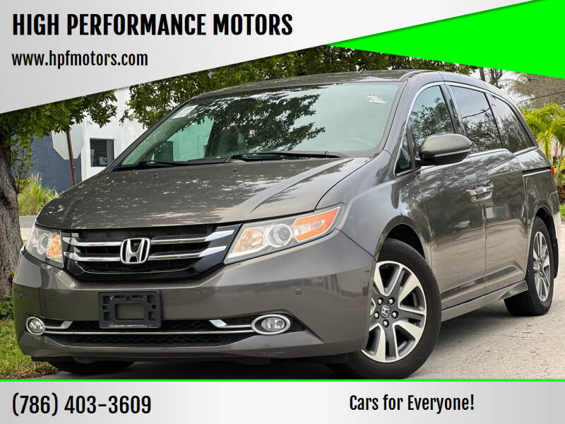 2015 Honda Odyssey for sale at HIGH PERFORMANCE MOTORS in Hollywood FL