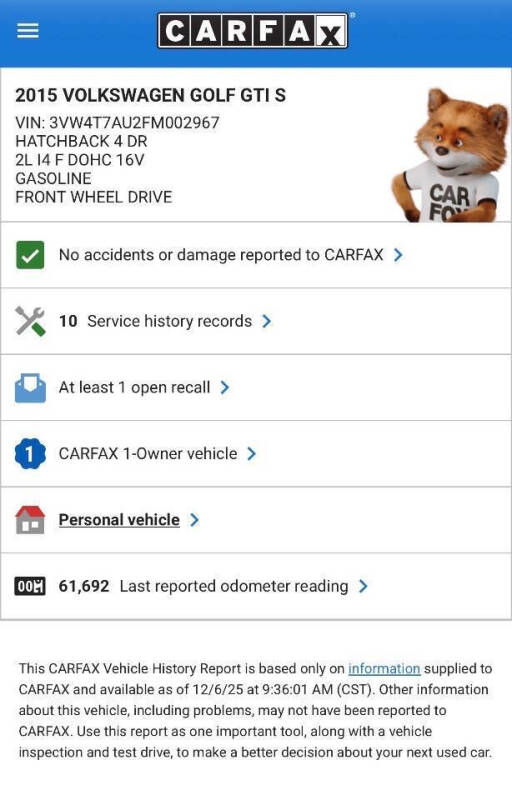 2015 Volkswagen Golf GTI S