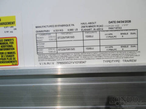 2027 Haul-About Enclosed Cargo PAN716TA3