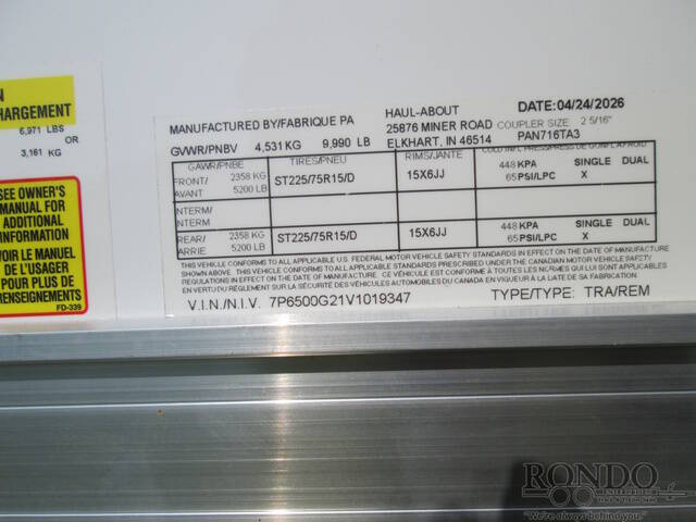 2027 Haul-About Enclosed Cargo PAN716TA3