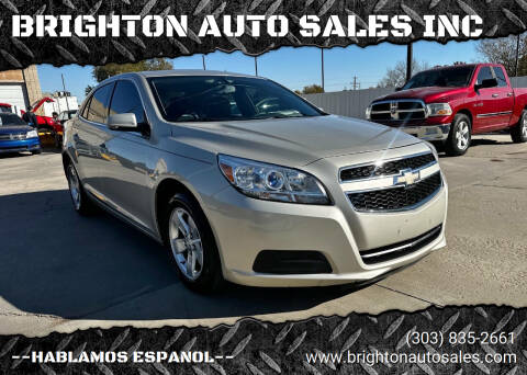 2013 Chevrolet Malibu for sale at BRIGHTON AUTO SALES INC in Brighton CO