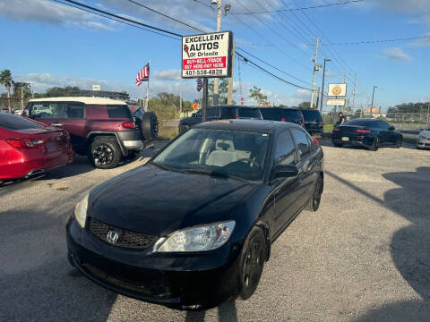 2005 Honda Civic for sale at Excellent Autos of Orlando in Orlando FL