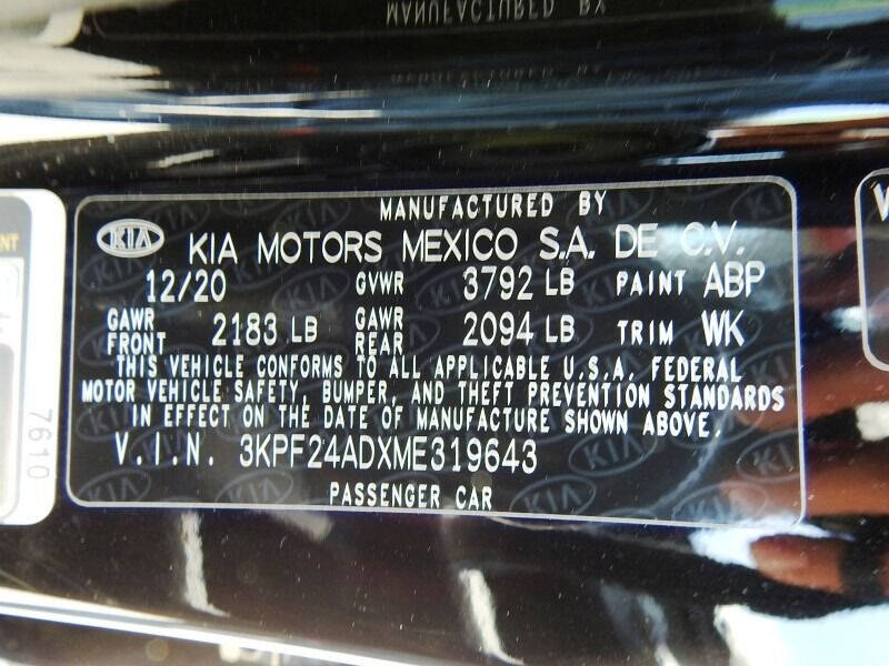 2021 KIA Forte Sedan - $15,900