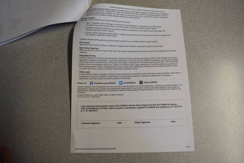 2012 BMW X6 xDrive50i