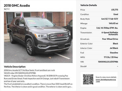 2018 GMC Acadia SLT-1