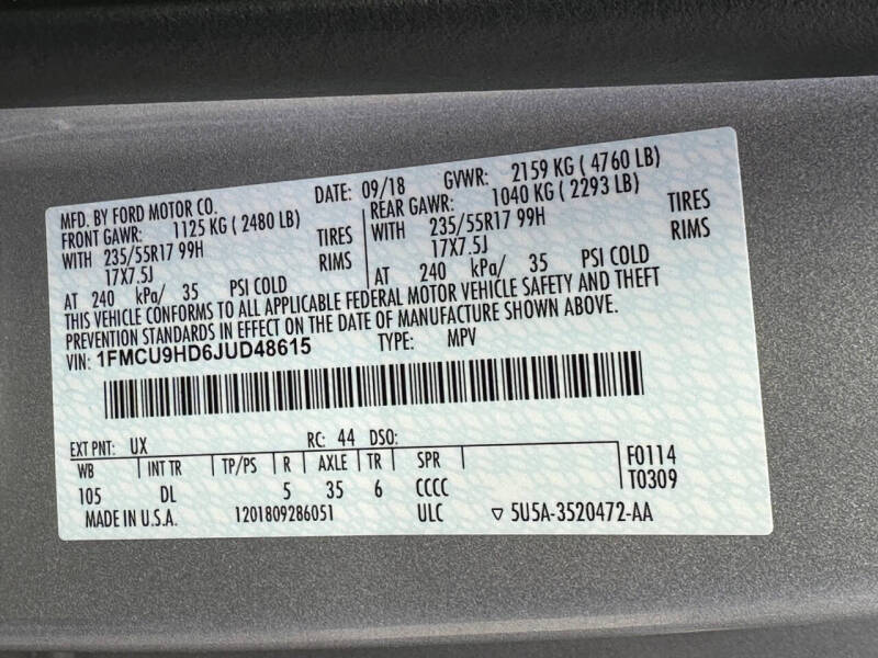 2018 Ford Escape SEL