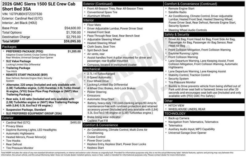 2026 GMC Sierra 1500
