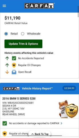 2016 BMW 5 Series 528i