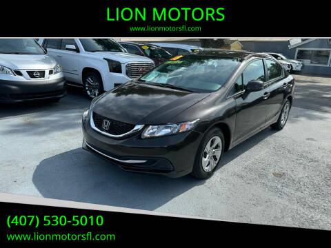 2013 Honda Civic for sale at LION MOTORS in Orlando FL