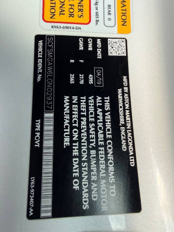 2020 Aston Martin Vantage