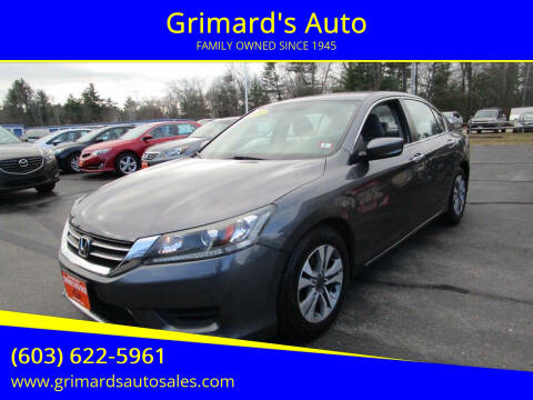 2014 Honda Accord for sale at Grimard's Auto in Hooksett NH