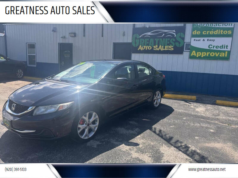 2014 Honda Civic for sale at GREATNESS AUTO SALES in Green Bay, WI