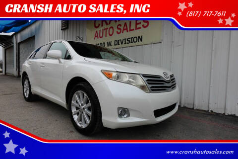 2009 Toyota Venza for sale at CRANSH AUTO SALES, INC in Arlington TX