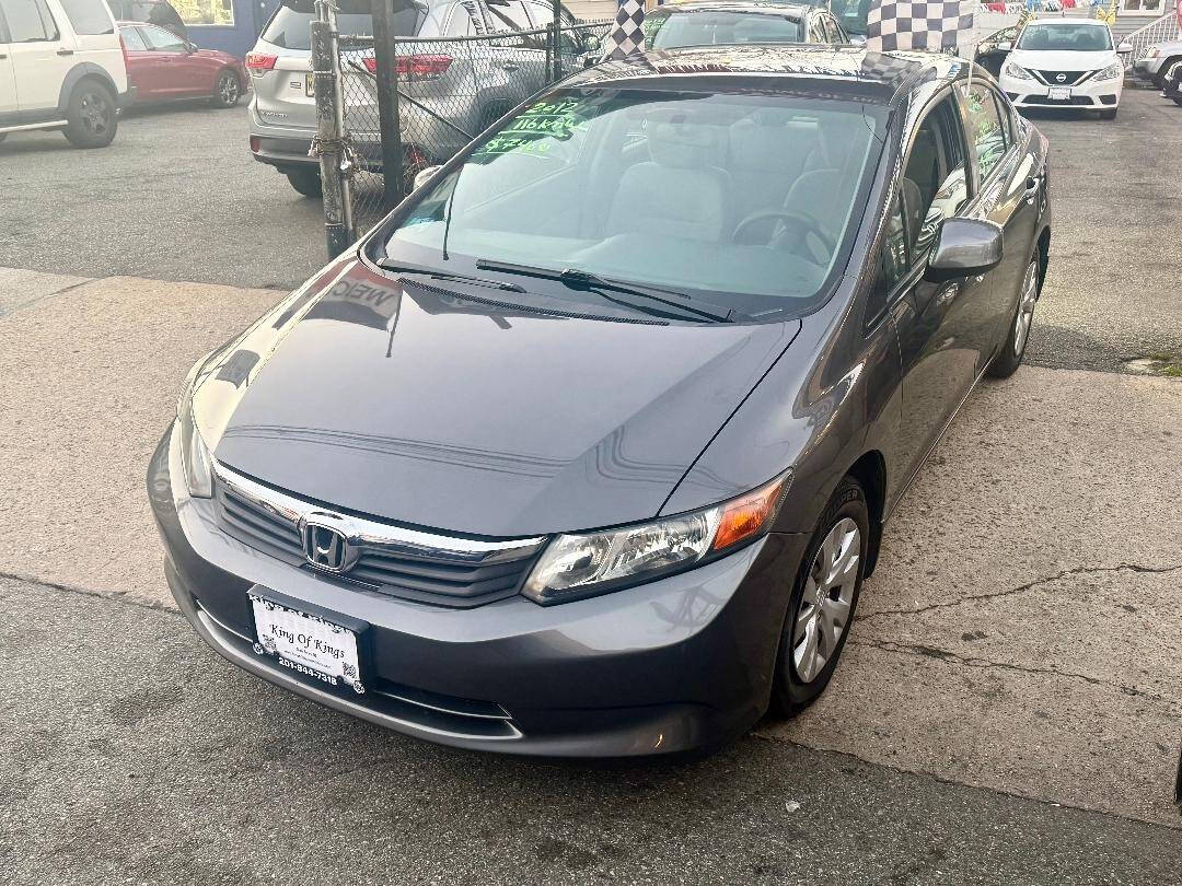 2012 Honda Civic LX 4dr Sedan 5A - Gray exterior view 3