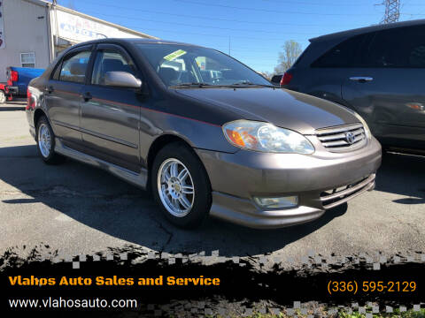 2004 Toyota Corolla for sale at Vlahos Auto Sales and Service in Walkertown NC