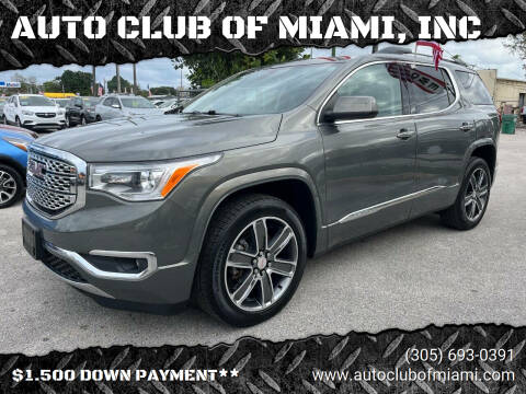 2017 GMC Acadia for sale at AUTO CLUB OF MIAMI, INC in Miami FL