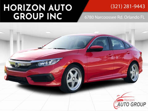 2018 Honda Civic for sale at HORIZON AUTO GROUP INC in Orlando FL