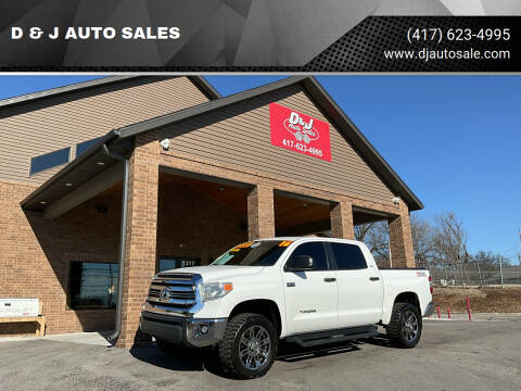 2016 Toyota Tundra for sale at D & J AUTO SALES in Joplin MO