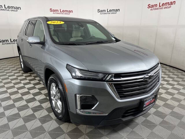 Used 2023 Chevrolet Traverse LS with VIN 1GNEVFKW4PJ173544 for sale in Bloomington, IL