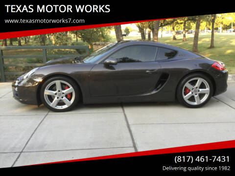 2014 Porsche Cayman for sale at TEXAS MOTOR WORKS in Arlington TX