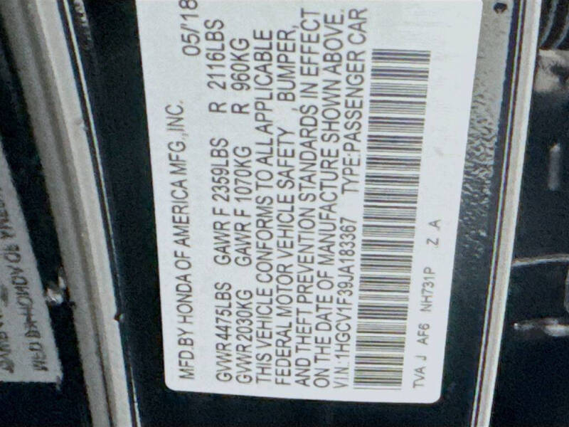 2018 Honda Accord Sport