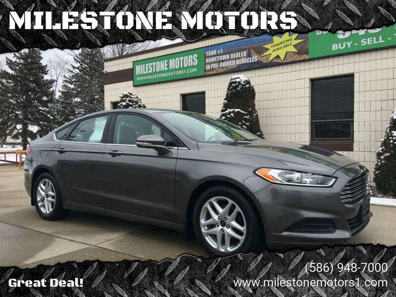 2014 Ford Fusion for sale at MILESTONE MOTORS in Chesterfield MI
