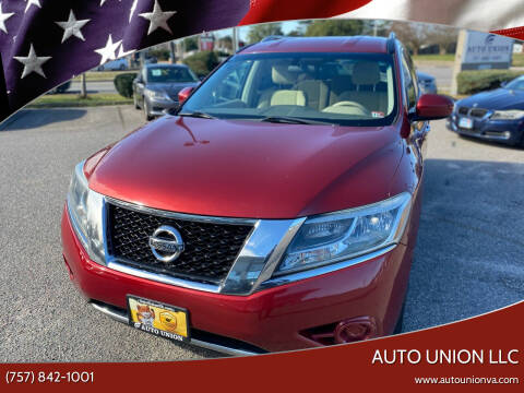 2015 Nissan Pathfinder for sale at Auto Union LLC in Virginia Beach VA