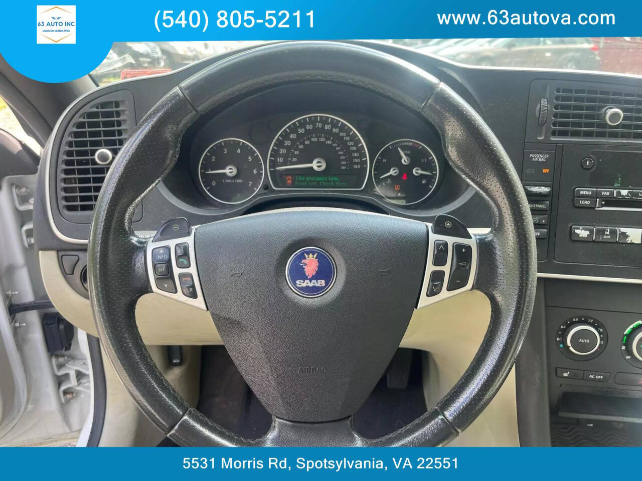 2011 Saab 9-3 for sale at 63 Auto Inc in Spotsylvania, VA