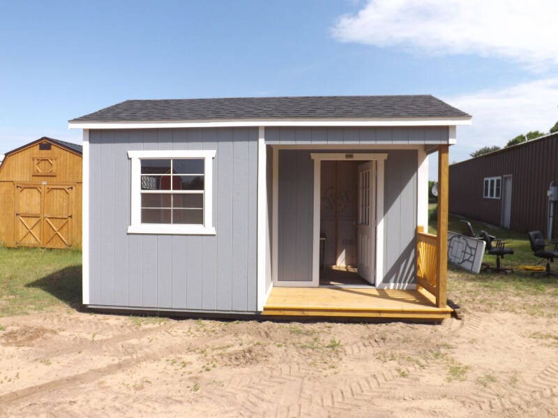 12 x 16 utility w/ side porch pkg