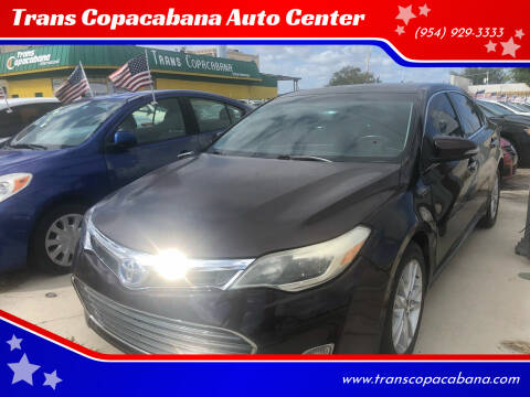 2014 Toyota Avalon for sale at TransCopacabana.Com in Hollywood FL