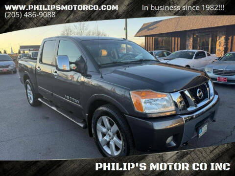 2008 Nissan Titan for sale at PHILIP'S MOTOR CO INC in Haleyville AL