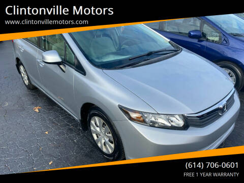 2012 Honda Civic for sale at Clintonville Motors in Columbus OH