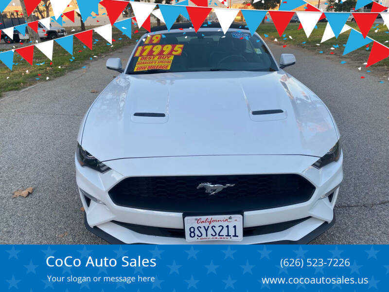 2019 Ford Mustang for sale at CoCo Auto Sales in South El Monte CA