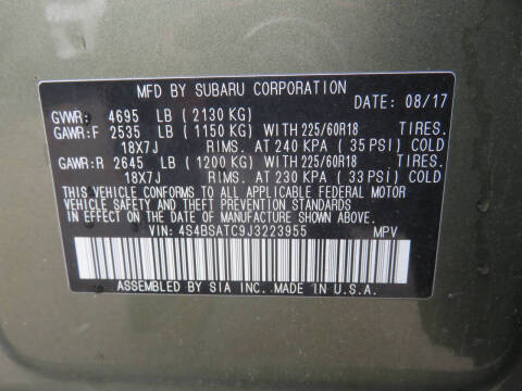 2018 Subaru Outback 2.5i Touring